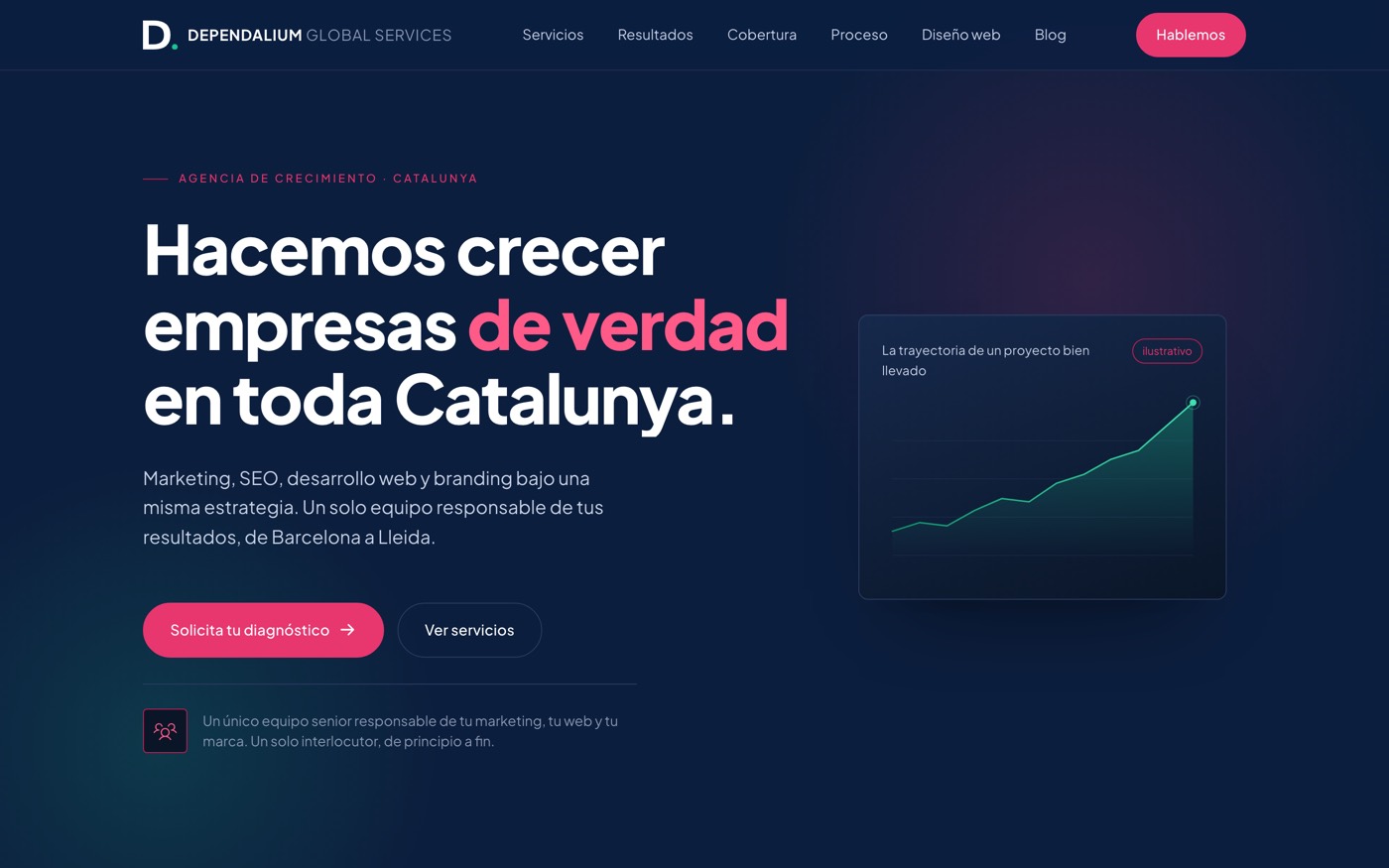 Captura de la web de D. Global Services